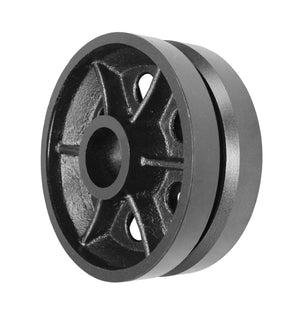 8" x 3" Cast Iron V-Groove Industrial Replacement Wheel – 2500 lb