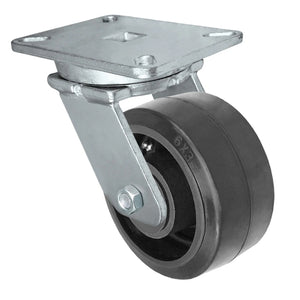 6" x 3" Rubber on Steel Swivel Caster – 750 lb