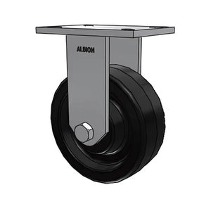 Albion 16 Series 8"x3" Phenolic 7.25"x5.25" Plate Caster – 2500 lb