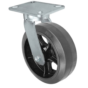10" x 3" Rubber on Steel Swivel Caster – 1100 lb
