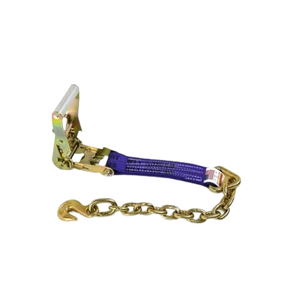 3,333 lb 2" x 1' Diamond Weave Ratchet Strap – Chain End & Grab Hook