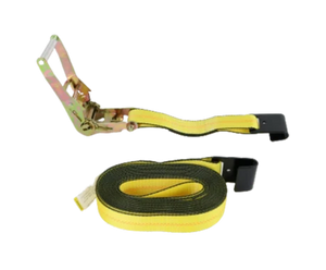 3333 lb Ratchet Strap Assembly 2" x 27' Flat Hooks