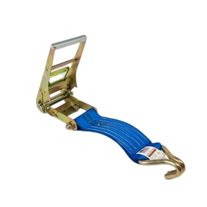 5,400 lb 4" x 1' Diamond Weave Ratchet Short End & Double J-Hook
