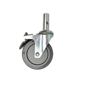 5" TPR Stem Swivel Caster with Brake – Hand Truck Caster