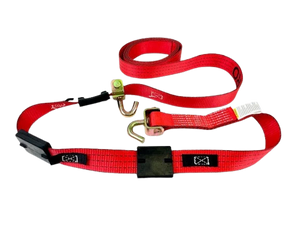 2" x 14' Red TECNIC PRO Webbing Wheel Strap w/ Swivel J Hooks