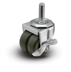 Shepherd C0020748ZN-HDR01-GG-B 2" x 13/16" Gray Rubber Caster — 225 lb