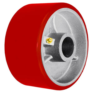 8" x 3" Polyurethane on Cast Iron Industrial Replacement Wheel – 2,500 lb
