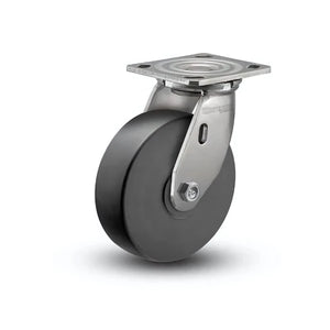 D4.04109.5PN SS 4" x 2" Rigid Stainless Caster – 4" x 4.5" Plate