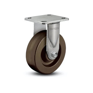 5" x 2" Phenolic Rigid Stainless Caster 4" x 4.5" Plate