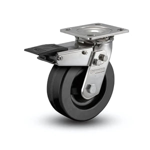 Colson D4.05109.335 BRK4 SS 5" x 2" Phenolic Total Lock Stainless Caster