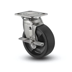 5" x 2" Hi-Temp Nylon Rigid Stainless Side Lock Caster – CasterHQ