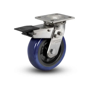 Colson D4.05109.929 EG Stainless 5" x 2" Polyurethane Total Lock Caster