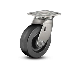 Colson D4.06109.335 SS 6" x 2" Phenolic Stainless Caster – 4" x 4.5" Plate