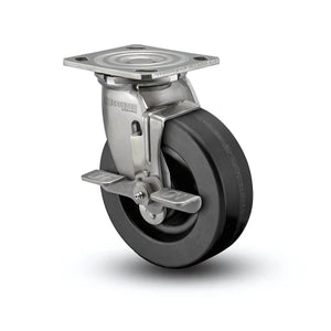 Colson D4.06109.339 6" x 2" Phenolic Stainless Side Lock Caster