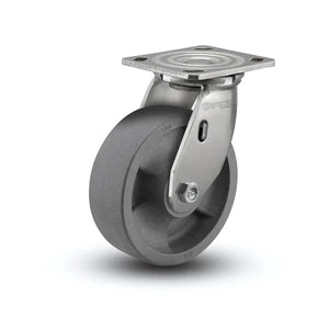 Colson D4.06109.831 DT SS 6" x 2" Nylon Stainless Caster – 4" x 4.5" Plate