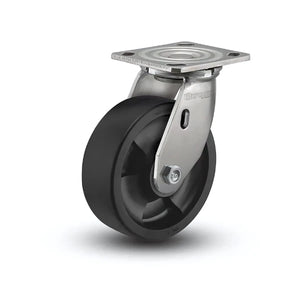Colson D4.06109.835 HTBLK SS 6" x 2" Stainless Caster – 4" x 4.5" Plate