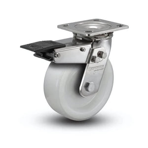 Colson 8"x2" Nylon Swivel Stainless Total Lock Caster – 1200 lb