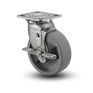 Colson 8"x2" HD Nylon Swivel Side Lock Stainless Caster – 1250 lb