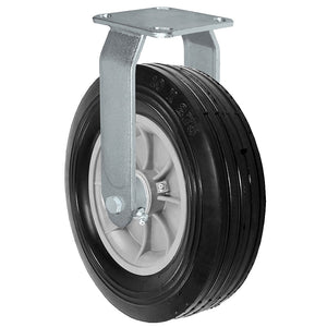 10" x 3" Semi-Pneumatic Rigid Caster with Brake – 650 lb