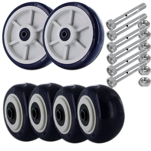 Polyolefin 8" & 4" U-Boat Industrial Replacement Wheel – 4,400 lb