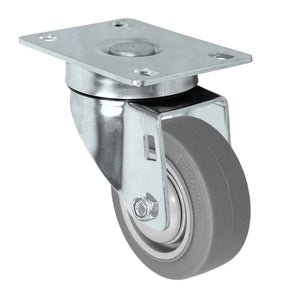 3" x 1-1/4" TPR Swivel Stainless Caster – 225 lb