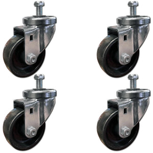 3" Polyolefin Caster Set for GoJak 4107 4500 4520 – 1200 lb