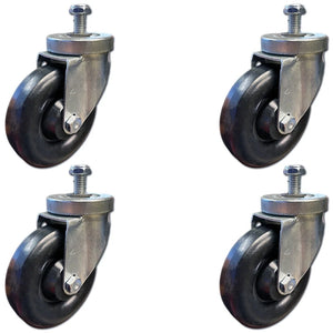 4" Polyolefin Stem Caster – 1,400 lb