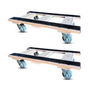 36"x20" Oak Furniture Dolly 4" Thermo Rubber Wheels – 1800 lb