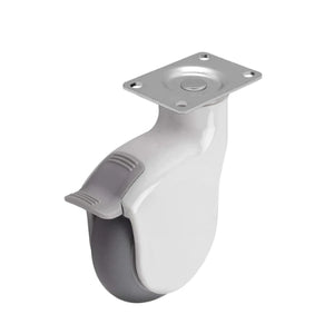 MedCaster PGE40120WH-MNT63(GG)B 4"x1-1/4" Monotech Swivel Caster – 225 lb