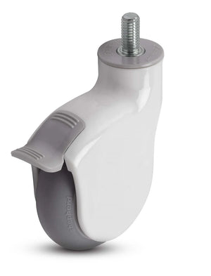 Shepherd 4" x 1-1/4" MonoTech Swivel Caster with Brake – 225 lb