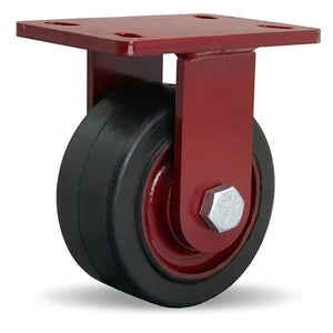 Hamilton R-FM-63RH 6" x 3" Mold-On Rubber Rigid Caster – 680 lb