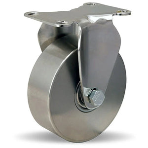 Hamilton R-STL-4SB 4" x 1 3/8" Stainless Rigid Caster – 1/2" Ball Bearing
