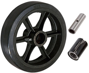 12" x 3" Mold-on Rubber Industrial Replacement Wheel – 1300 lb