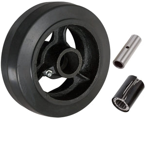6" x 2" Rubber on Cast Iron Industrial Replacement Wheel – 500 lb