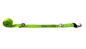 3,333 lb Heavy-Duty Cargo Strap 2" x 14' Diamond Weave Wire Hooks