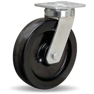 Hamilton S-52K-8P 8" x 2" Plastex Phenolic Kingpinless Swivel Caster