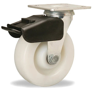 Hamilton S-BC-6WNB 6" x 2" White Nylon Swivel Caster – 850 lb