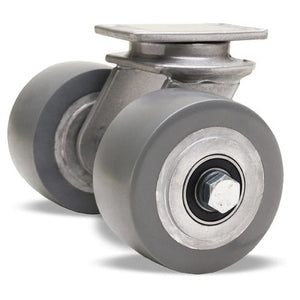 Hamilton S-EN2-4GB95 4" x 2" DuraGlide Dual Wheel Swivel Caster – 1000 lb