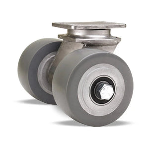 Hamilton S-ENS2-4GSB95 4" x 2" Poly Aluminum Dual Wheel Stainless Caster – 750 lb