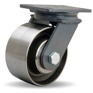 Hamilton S-ES-63FSB 6" x 3" Forged Steel Swivel Caster – 2400 lb