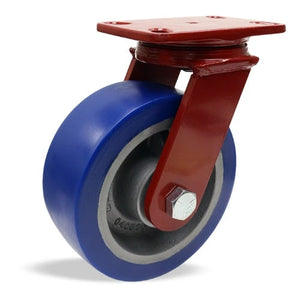 Hamilton S-FM-83EGB 8" x 3" Polyurethane Swivel Caster – 2200 lb
