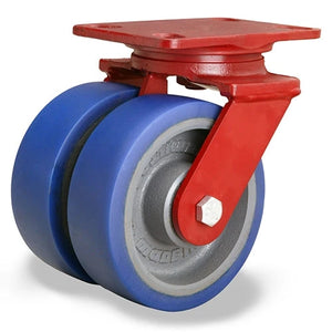 Hamilton 6" x 2" Ergo-Glide Dual Wheel Swivel Caster – 1,700 lb