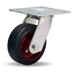 Hamilton S-MS-5R 5" x 2" Mold-On Rubber Swivel Caster – 1250 lb
