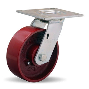 Hamilton S-MS-6MB 6" x 2" Metal Swivel Caster – 1250 lb