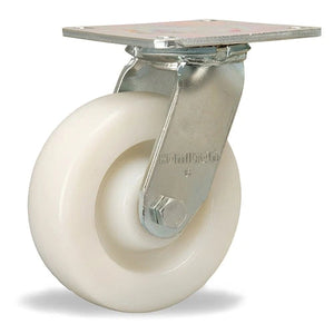 Hamilton S-MS-6WNB 6" x 2" White Nylon Swivel Caster – 1250 lb