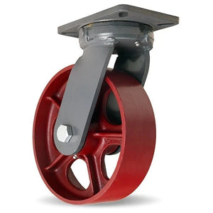 Hamilton 10" x 3" Metal Swivel Kingpinless Caster – 1" Roller