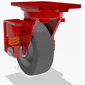 Hamilton S-SPHS-6P-1 6" x 2" Plastex Phenolic Spring Loaded Swivel Caster – 1200 lb