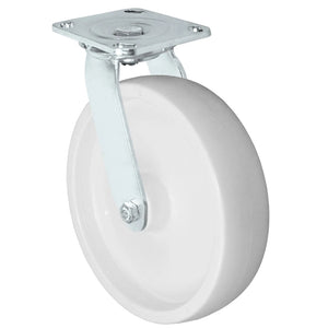 8" x 2" Polyolefin Swivel Stainless Caster – 800 lb