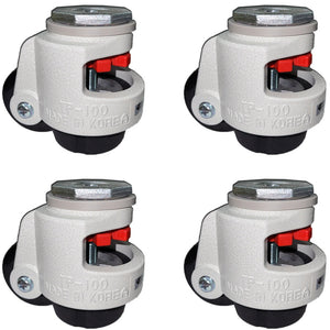 3" x 1-1/4" Nylon Swivel Retractable Leveling Caster – 1,600 lb