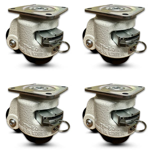 2" x 0.88" Nylon Swivel Ratchet-Leveling Caster – 2,400 lb